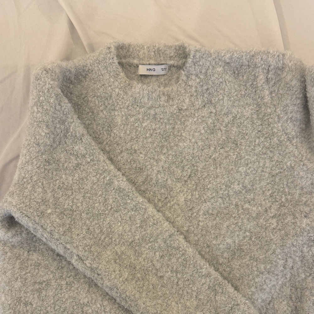 Mango Bouclé sweater light heather
